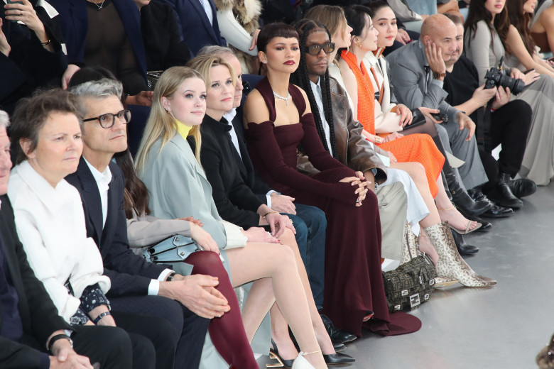 Front row du défilé Fendi Haute Couture Printemps/Été 2024 dans le cadre de la Fashion Week de Paris (PFW)