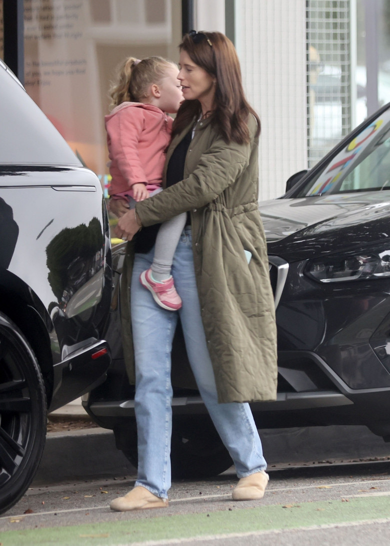 *EXCLUSIVE* Katherine Schwarzenegger Shares a Laugh with her Daughter After Father Arnold is Detained