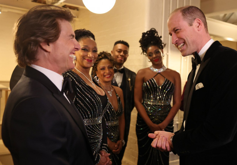 Tom Cruise, la gala Air Ambulance din Londra, alături de prințul William, februarie 2024 / Profimedia Images