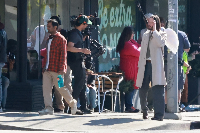 Keanu Reeves dons angelic costume for Aziz Ansari's comedy film Good Fortune