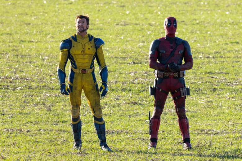 EXCLUSIVE: Deadpool Jumps On Wolverineâ€™s Back As The Marvel Duo Prove They Are The Best Of Frenemies During A Scene Shot In The South Of England - 22 Jan 2024