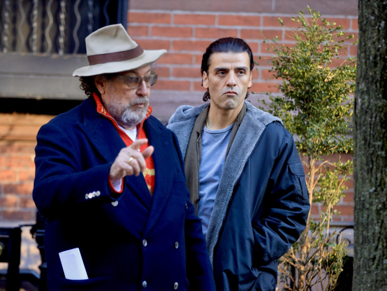 Jillian Schnabel directing Oscar Isaac filming “ In The Hand of Dante”