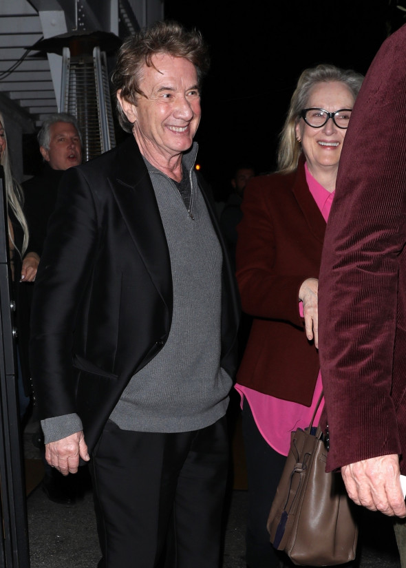 *EXCLUSIVE* Legend actress Meryl Streep and Martin Short grab dinner together as friends in Santa Monica!