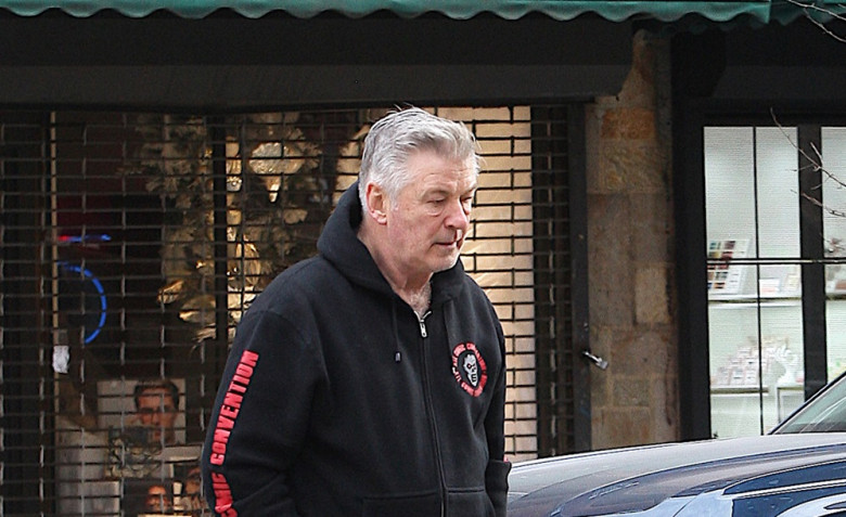 EXCLUSIVE: Alec Baldwin, Hilaria Baldwin And Their Puppy Are Seen In Manhattan With Grim Face - 11 Feb 2024