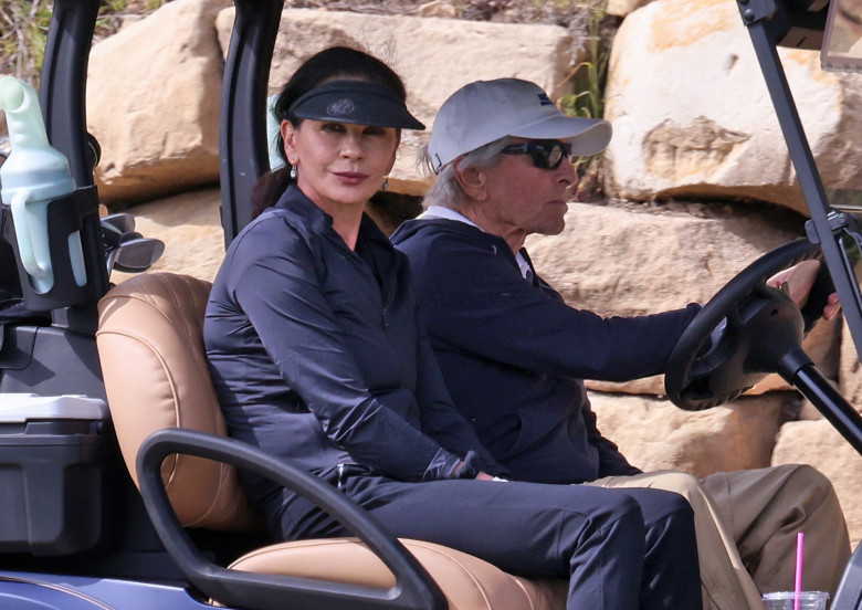 *PREMIUM-EXCLUSIVE* Happy Douglas! Michael Douglas and Catherine Zeta-Jones keep the Romance Alive on the Golf Course in Montecito, CA**WEB Embargo until March 31st, 2024, 12 PM EST**