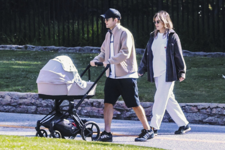 *EXCLUSIVE* Robert Pattinson and Suki Waterhouse enjoy a family breakfast outing with their newborn in LA