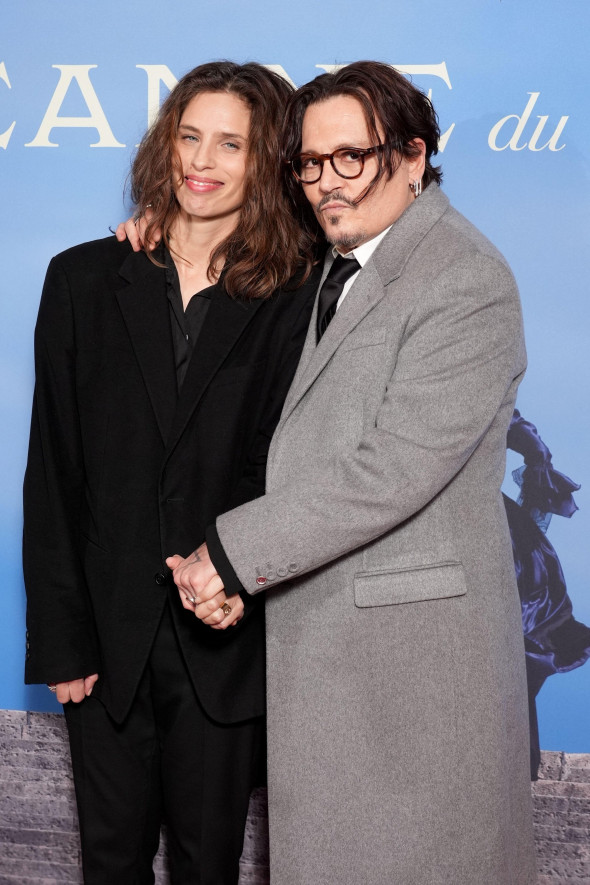 Maiwenn (left) and Johnny Depp arrive for the UK premiere of Jeanne Du Barry, at Curzon Mayfair, London. Picture date: Monday April 15, 2024.