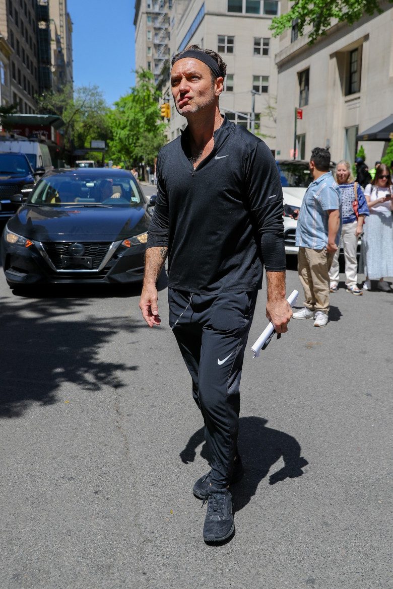 EXCLUSIVE: Jude Law And Phillipa Coan Stroll Through The Streets Of New York City - 8 May 2024