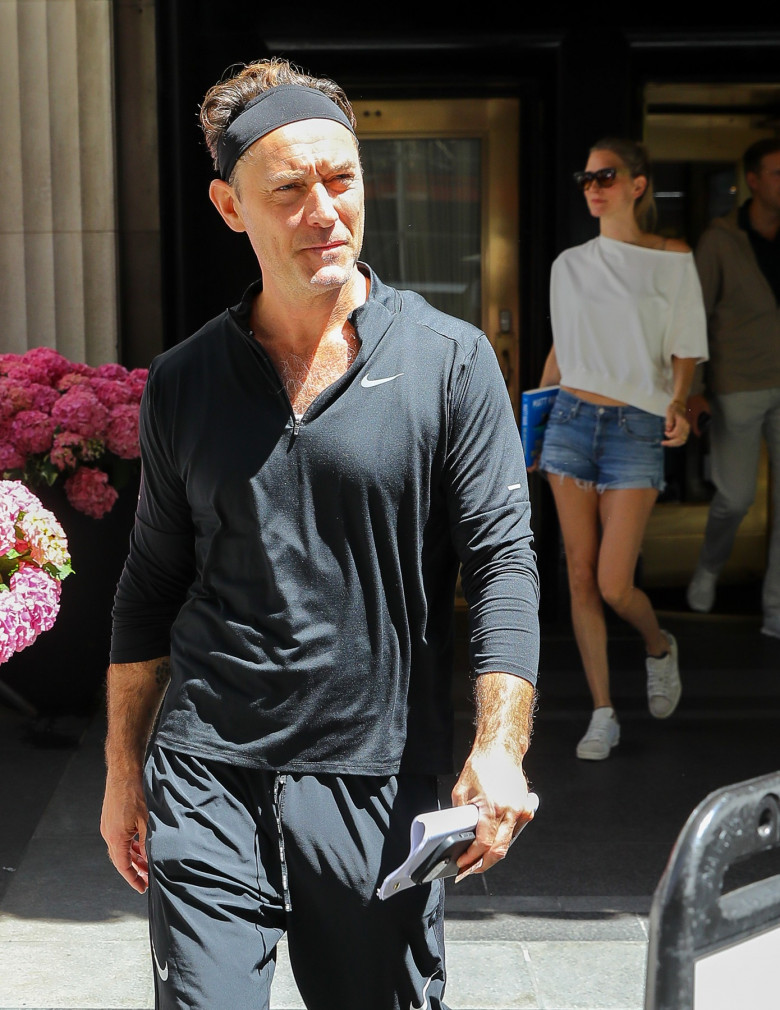 EXCLUSIVE: Jude Law And Phillipa Coan Stroll Through The Streets Of New York City - 8 May 2024