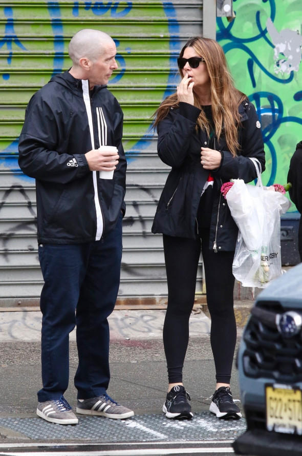 *EXCLUSIVE* Christian Bale and wife Sibi Blazic spotted during a rainy romantic stroll on Mother’s Day in NYC