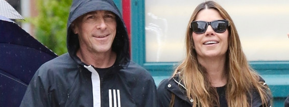 *EXCLUSIVE* Christian Bale and wife Sibi Blazic spotted during a rainy romantic stroll on Mother’s Day in NYC