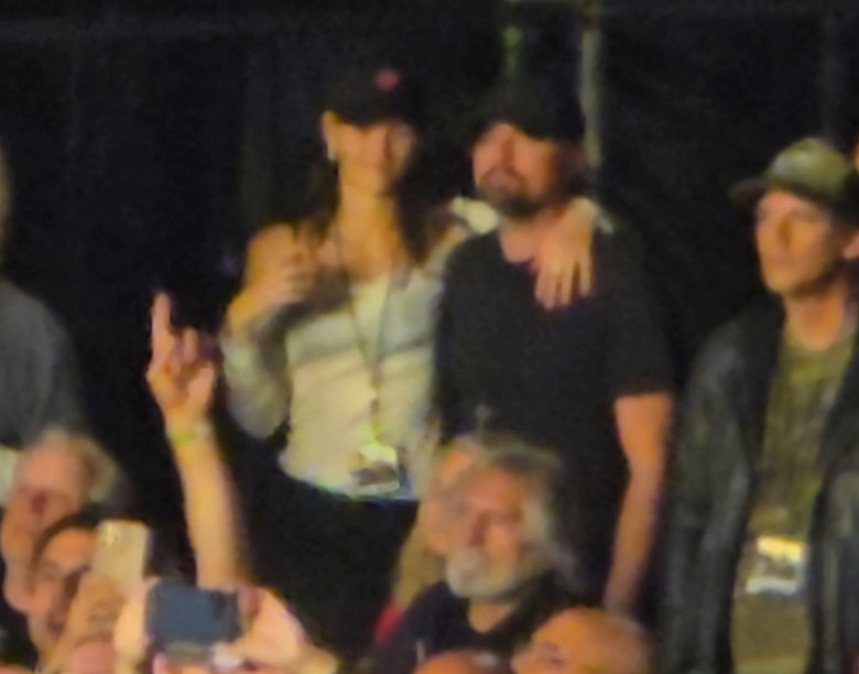 EXCLUSIVE: Leonardo Dicaprio Gets Kissed By His Girlfriend Vittoria Ceretti Multiple Times As They Show Rare Pda Together As They Watch The Rolling Stones Concert In Their Vip Area Together In Las Vegas - 11 May 2024