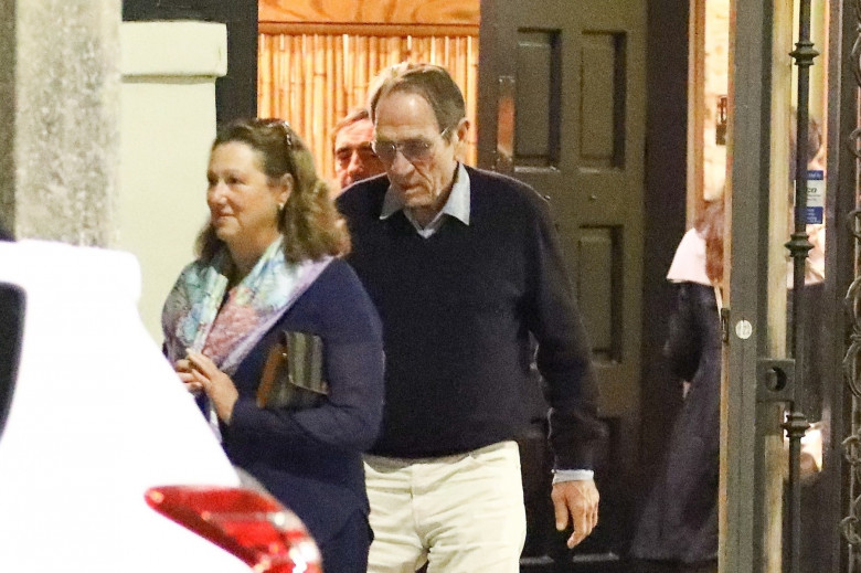 *EXCLUSIVE* Tommy Lee Jones and Family Spotted Exiting Matsuhisa Restaurant After Family Dinner