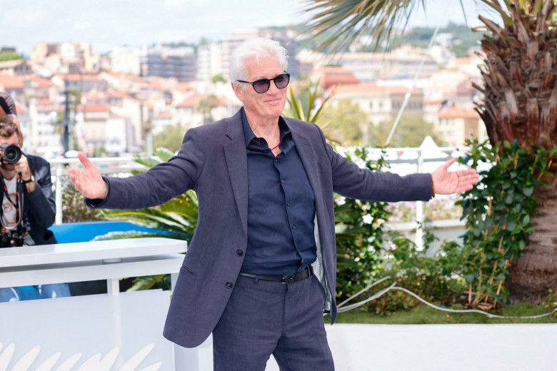 Richard Gere poses at the photo call of 'Oh, Canada' during the 77th Cannes Film Festival at Palais des Festivals in Cannes, France, on 18 May 2024.