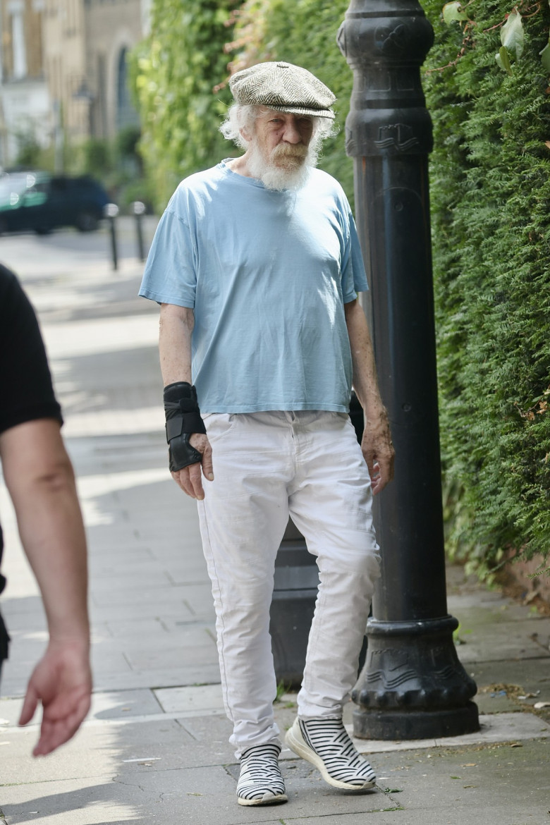 EXCLUSIVE: Sir Ian McKellen Is Back On His Feet After His Horror Fall Off A West End Stage In London - 24 Jun 2024