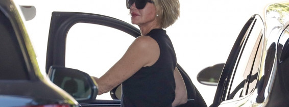 *EXCLUSIVE* Melanie Griffith Visits Dealer for Porsche Recall Check