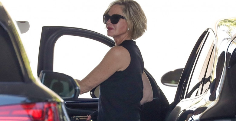 *EXCLUSIVE* Melanie Griffith Visits Dealer for Porsche Recall Check