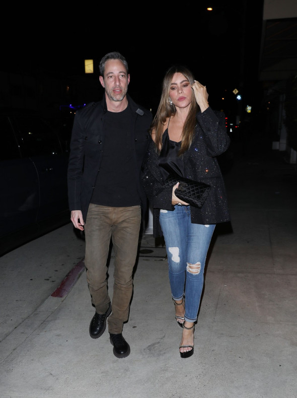 Sofia Vergara And Justin Saliman Arrive to Giorgio Baldi in Los Angeles