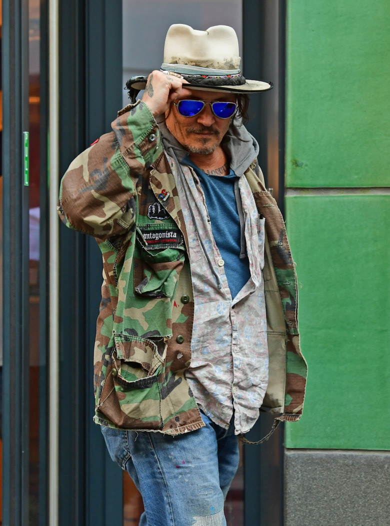 EXCLUSIVE: Johnny Depp And Steven Graham Are Spotted At The Warner Brothers Offices In Central London - 11 May 2024