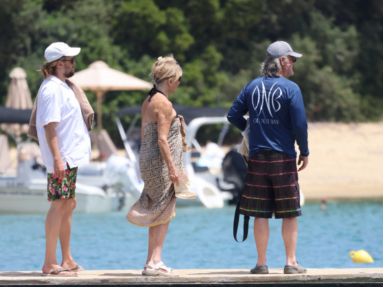 EXCLUSIVE: Goldie Hawn relaxes on Greek vacation with husband Kurt Russell after revealing she may quit "terrible" Los Angeles following two home break-ins