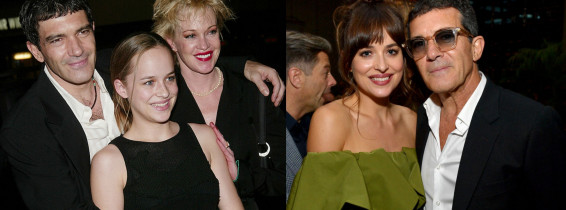 dakota johnson, melanie griffith si antonio banderas