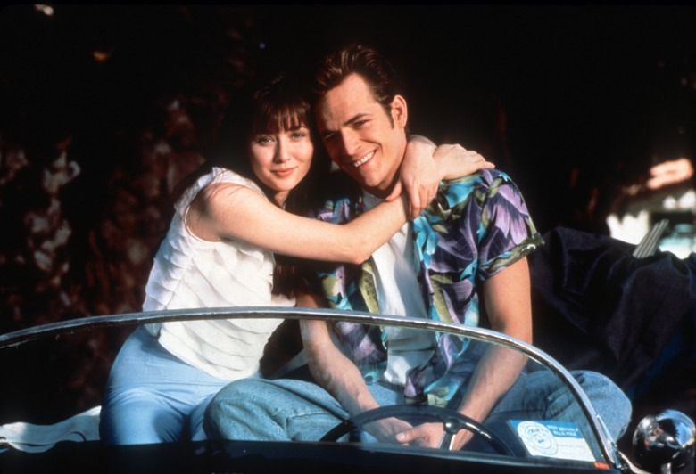 Luke Perry și Shannen Doherty, în "Beverly Hills, 90210"