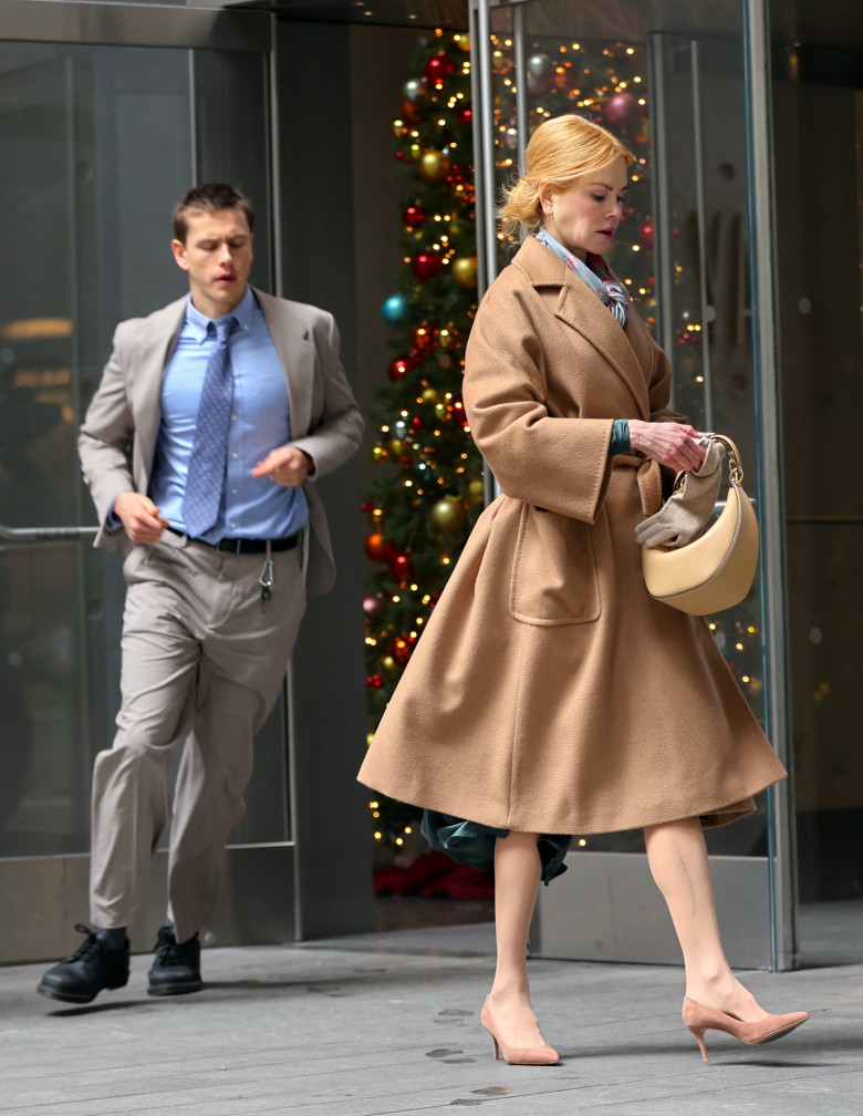 Nicole Kidman And Harris Dickinson Pictured For The First Time At The "Babygirl" Set In New York City