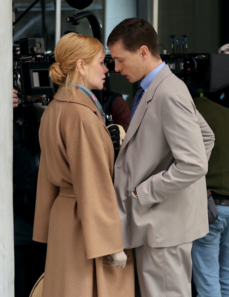 Nicole Kidman And Harris Dickinson Pictured For The First Time At The "Babygirl" Set In New York City