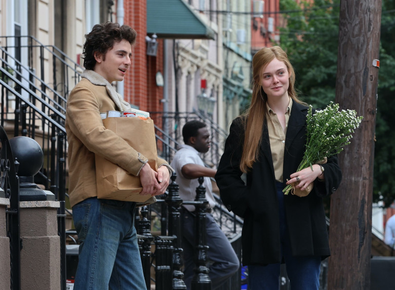 Timothee Chalamet And Elle Fanning Wrap Film Production At The "A Complete Unknown" Set In New Jersey - 14 Jun 2024