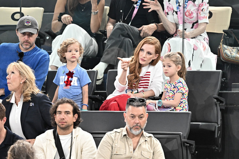 Paris 2024 - Jessica Chastain At Gymnastic