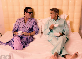 George Clooney and Brad Pitt in GQ