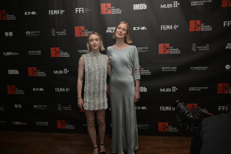 Saoirse Ronan and guests at the UK premiere of "The Outrun"