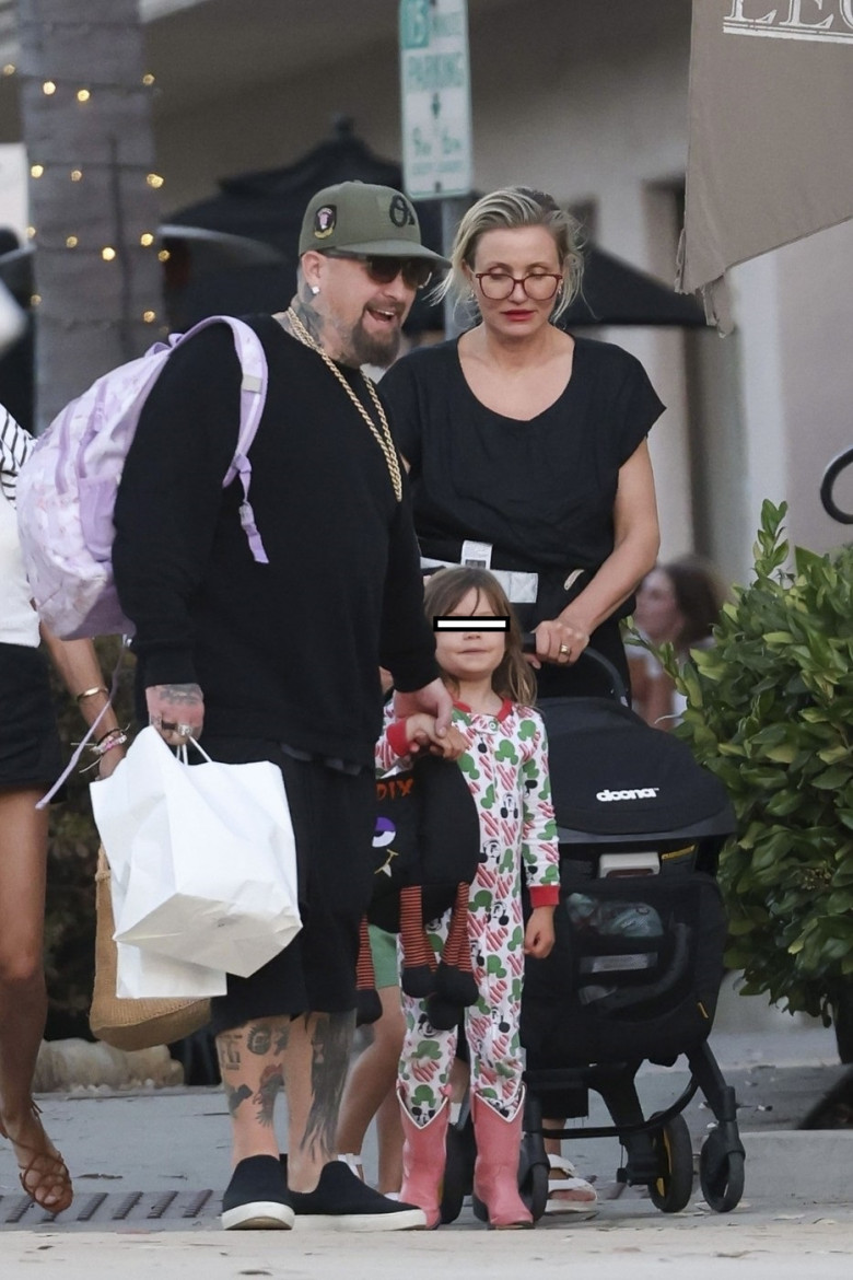 *EXCLUSIVE* Cameron Diaz and Benji Madden enjoy a family outing in Montecito, Santa Barbara