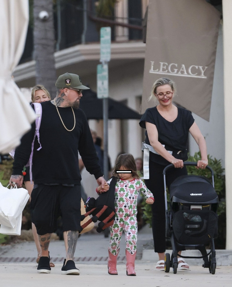 *EXCLUSIVE* Cameron Diaz and Benji Madden enjoy a family outing in Montecito, Santa Barbara