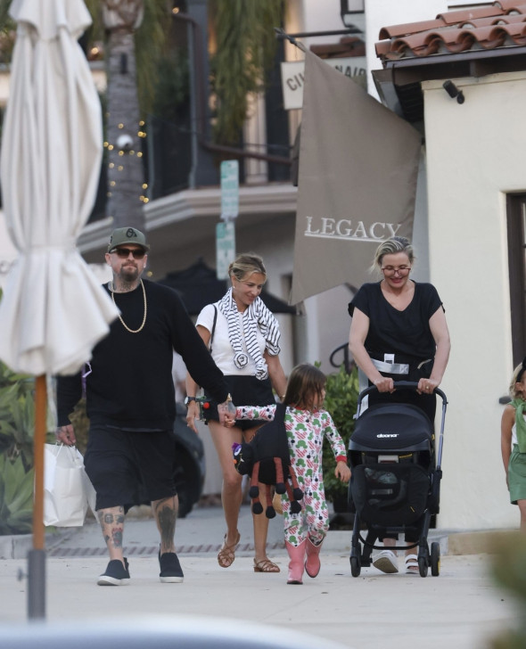 *EXCLUSIVE* Cameron Diaz and Benji Madden enjoy a family outing in Montecito, Santa Barbara