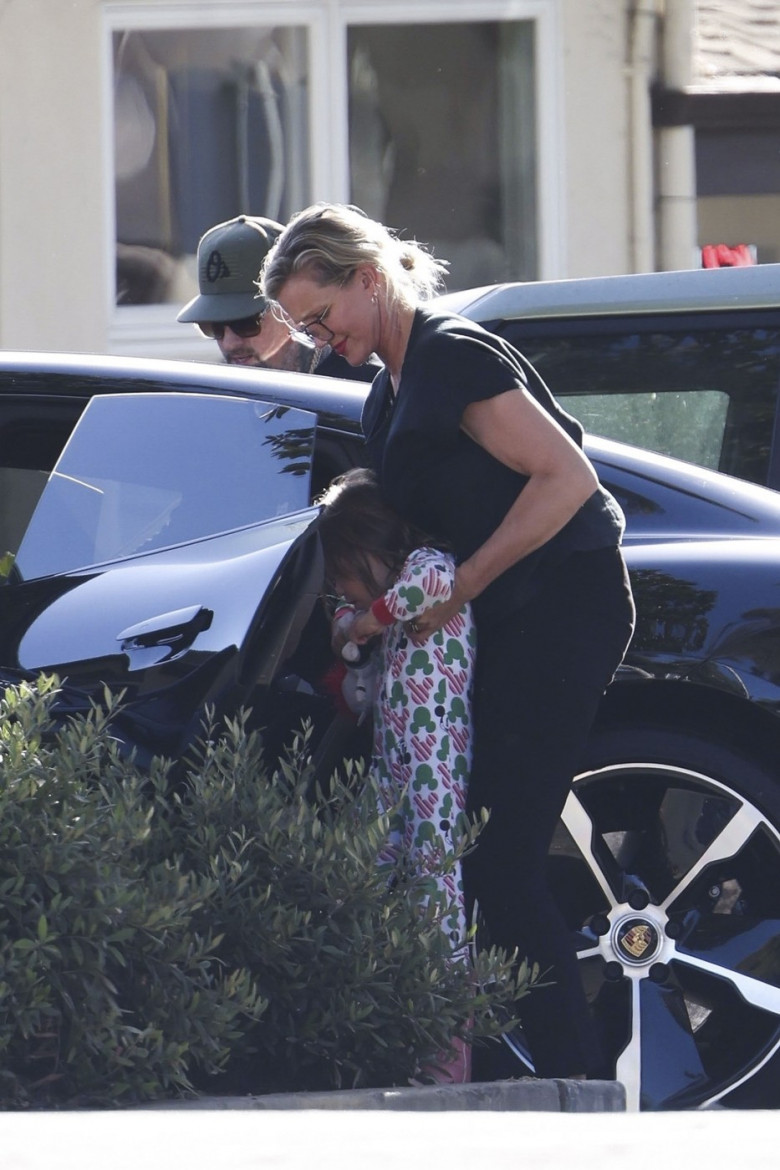 *EXCLUSIVE* Cameron Diaz and Benji Madden enjoy a family outing in Montecito, Santa Barbara