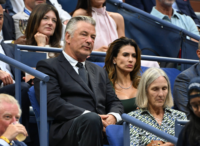 Alec Baldwin și soția sa, tensionați la un meci de tenis/ Profimedia