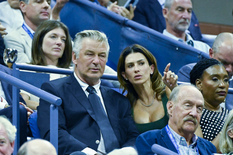 Alec Baldwin și soția sa, tensionați la un meci de tenis/ Profimedia