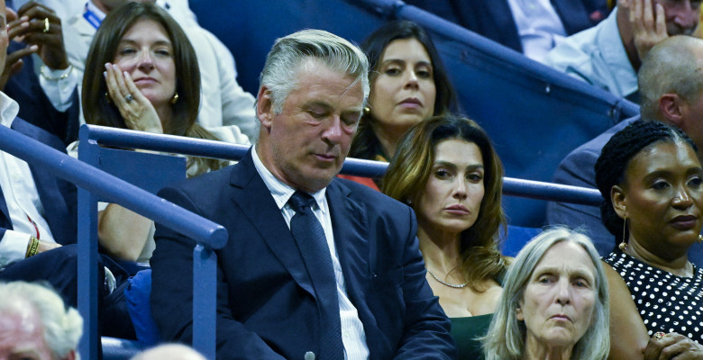 Alec Baldwin și soția sa, tensionați la un meci de tenis/ Profimedia