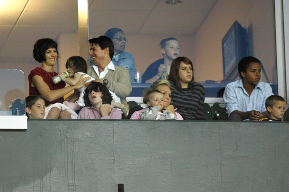 Tom Cruise, Katie Holmes &amp; Family Watch New York Red Bulls v LA Galaxy