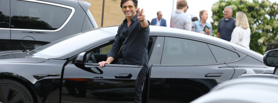 *EXCLUSIVE* John Stamos Exits Solo Sunday Lunch at Nobu in High Spirits!