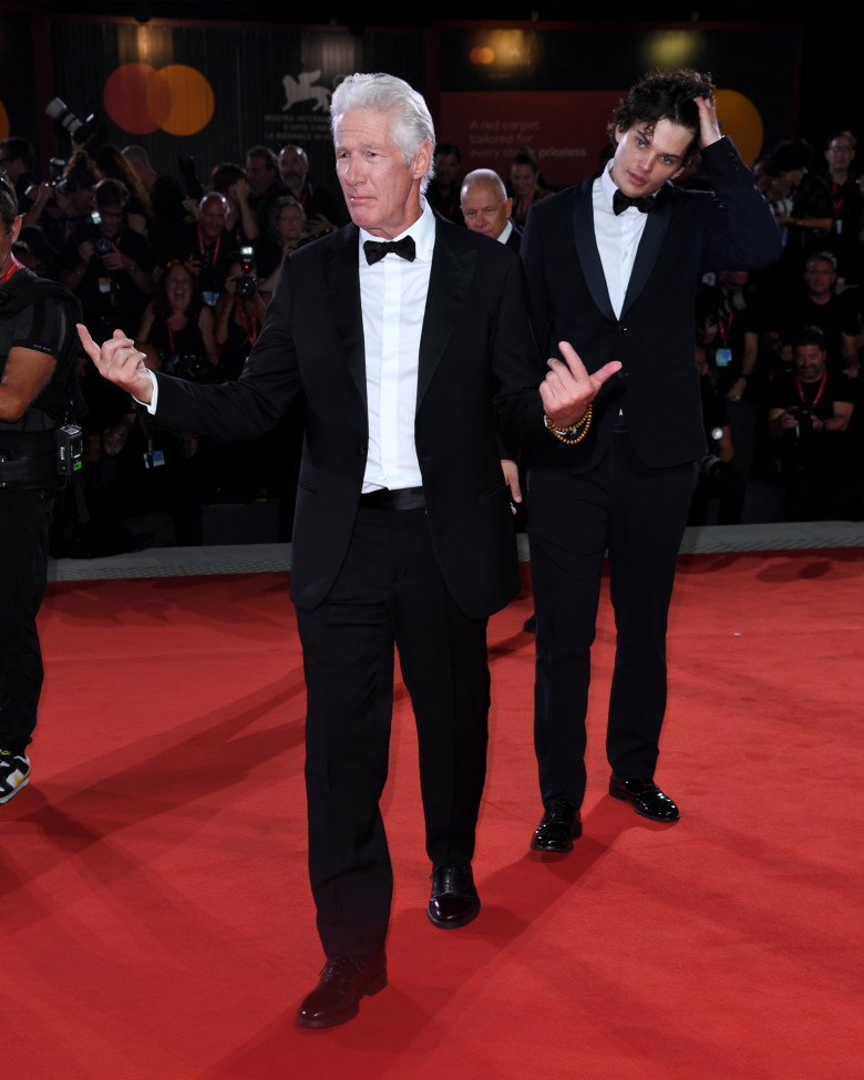 Richard Gere și fiul său, Homer, la Festivalul de Film de la Veneția/ Profimedia