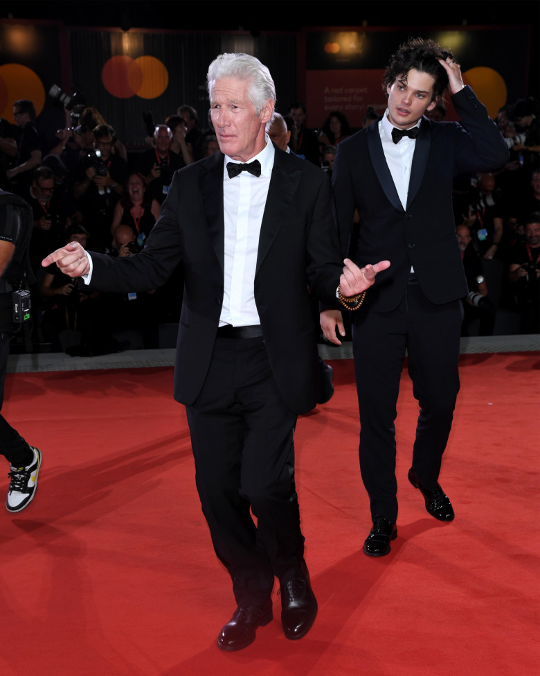 Richard Gere și fiul său, Homer, la Festivalul de Film de la Veneția/ Profimedia