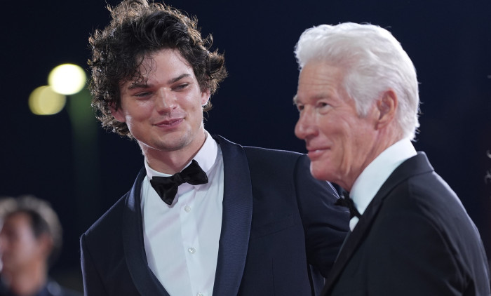 Richard Gere și fiul său, Homer, la Festivalul de Film de la Veneția/ Profimedia