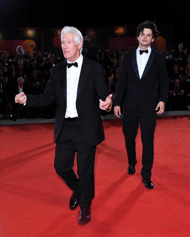 Richard Gere și fiul său, Homer, la Festivalul de Film de la Veneția/ Profimedia