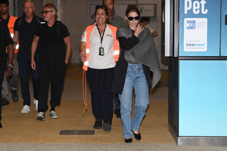 Joaquin Phoenix And Rooney Mara Arrive At The Airport Ahead Of The 81st Venice International Film Festival - 02 Sep 2024