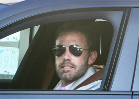 *EXCLUSIVE* Ben Affleck spotted smiling in his car amid divorce from Jennifer Lopez