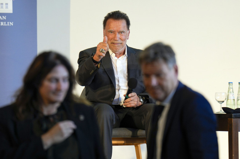 Arnold Schwarzenegger receives an honorary degree from the Hertie School