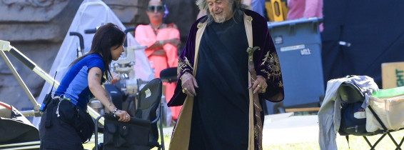 Al Pacino, Peter Dinklage and Stephen Dorff debut their characters on the set of "Lear Rex" in LA