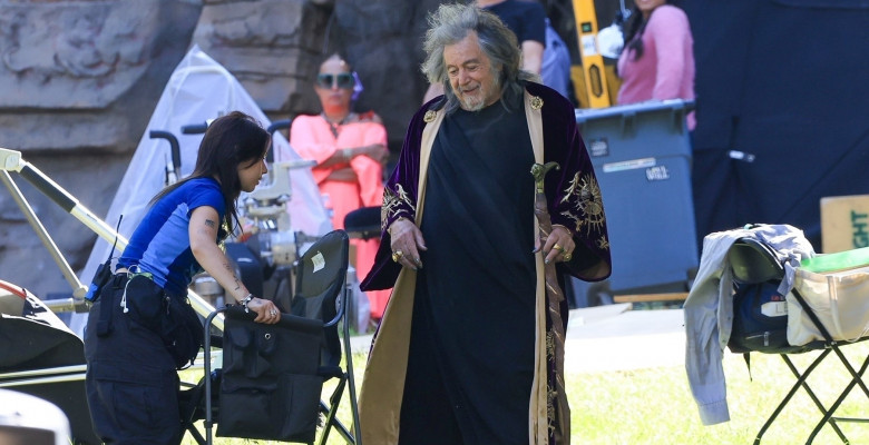 Al Pacino, Peter Dinklage and Stephen Dorff debut their characters on the set of "Lear Rex" in LA